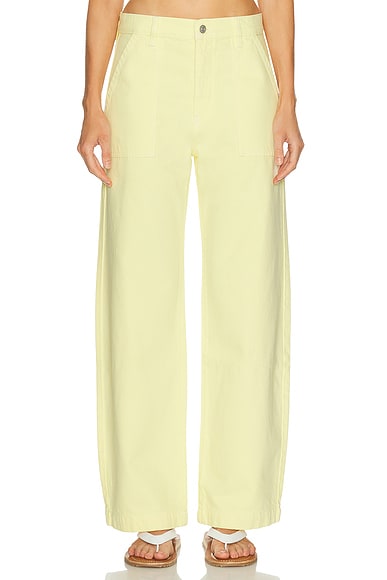 FRAME The Bow Cargo Jean in Lemon