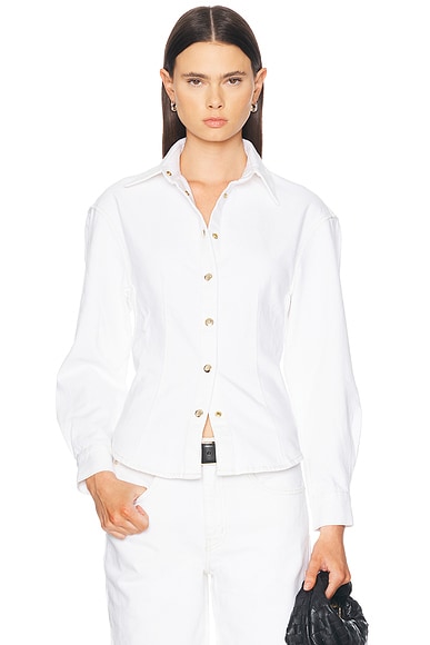 FRAME The Sculpted Shirt in Au Natural Clean