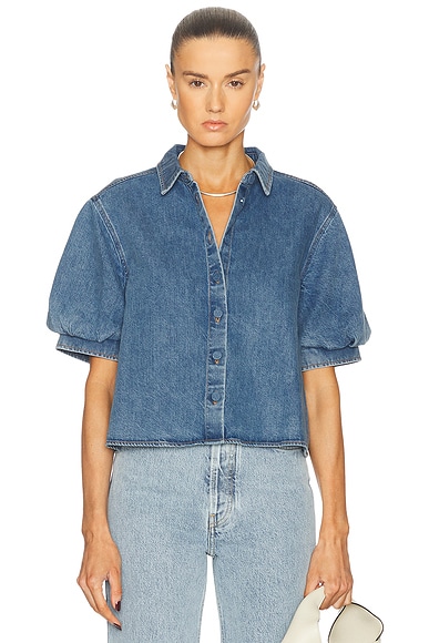 FRAME Billow Sleeve Shirt in Subtle
