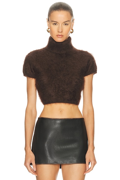 FRAME The Teddy Turtleneck in Coffee
