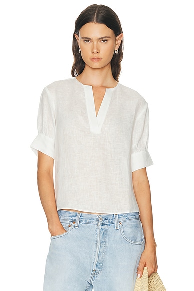 The V-neck Popover Top