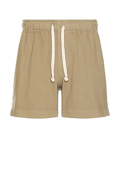 Textured Terry Short in Olive