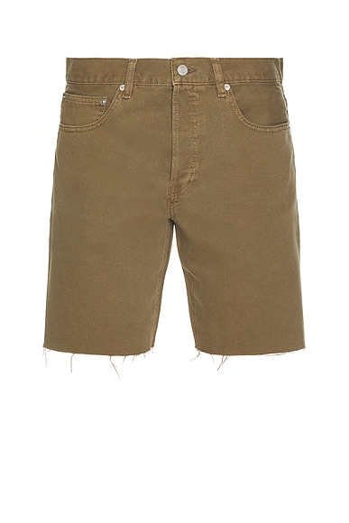 Relaxed Undone Hem Denim Short