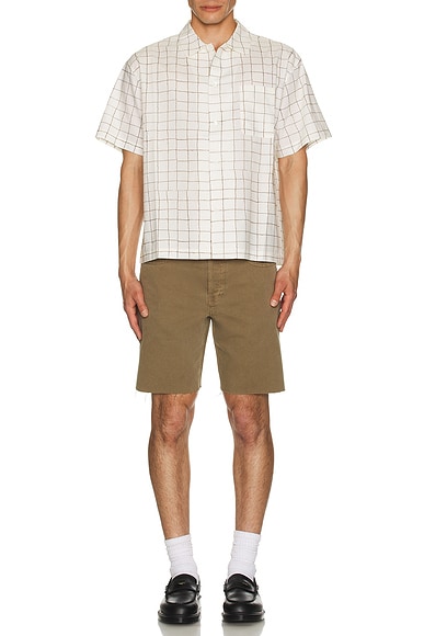 Relaxed Undone Hem Denim Short