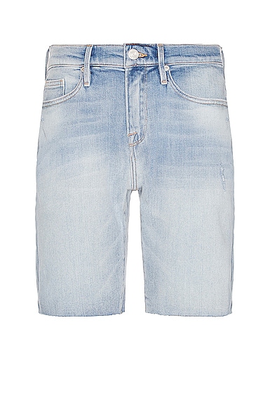 FRAME L'homme Cut Off Denim Shorts in Blue