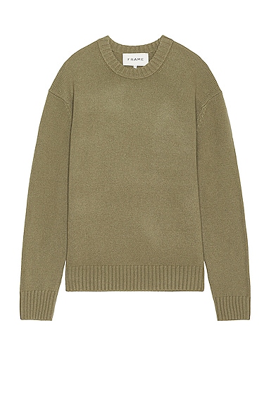 FRAME Cashmere Sweater in Khaki Green