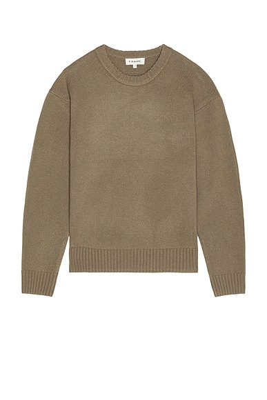 FRAME Cashmere Crewneck Sweater in Latte Brown