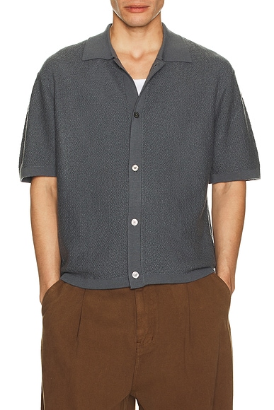 FRAME Cardigan Sweater in Blue Grey