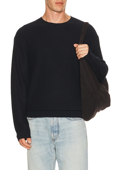 Textured Crewneck Sweater