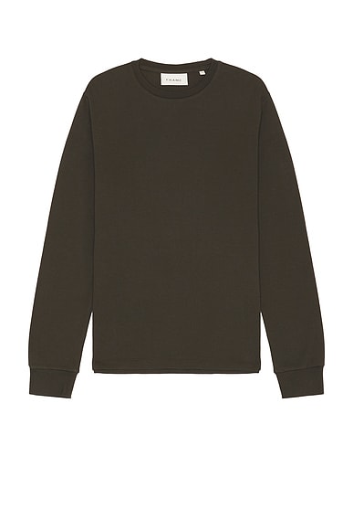 FRAME Duo Fold Crew in Dark Taupe