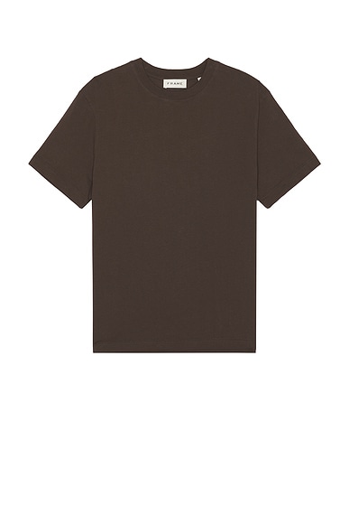 FRAME Logo Tee in Brown