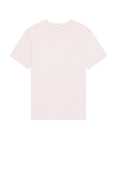 FRAME Logo Tee in Light Pink