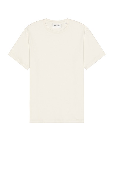 FRAME Duo Fold Tee in White Sand