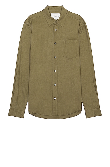 Brushed Shirt in Olive