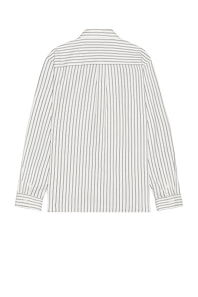 Shop Frame Classic Stripe Shirt In Navy Stripe & Nast