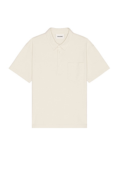 FRAME Duo Fold Polo in White Canvas