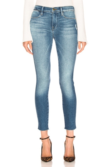 FRAME Le High Skinny Double Needle in 