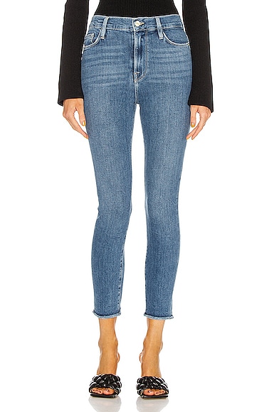 FRAME Ali High Rise Cigarette Turn Back Hem in Van Ness FWRD