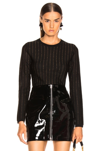 Panel Stripe Crew Sweater