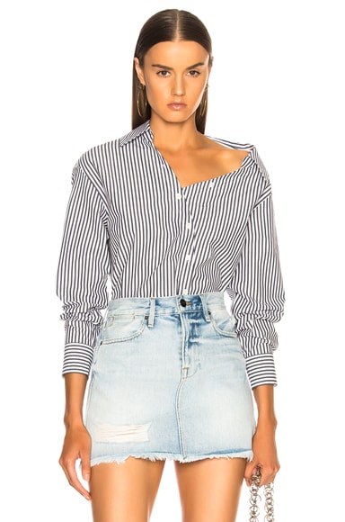 Aslant Button Up Top
