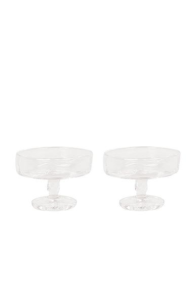 FRAMA 0405 Stem Glass Set Of Two in Clear
