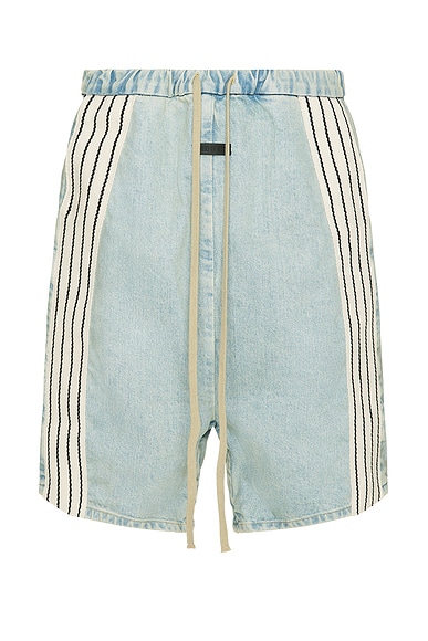 Denim Stripe Shorts