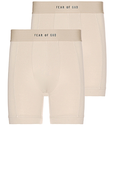 Fear of God 2 Pack Boxer Brief in Light Grey