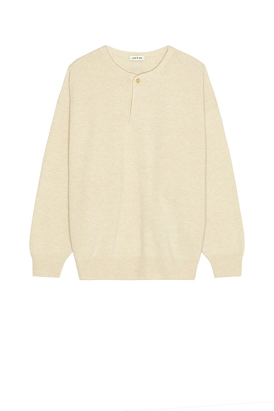 Fear of God Henley Sweater in Bone