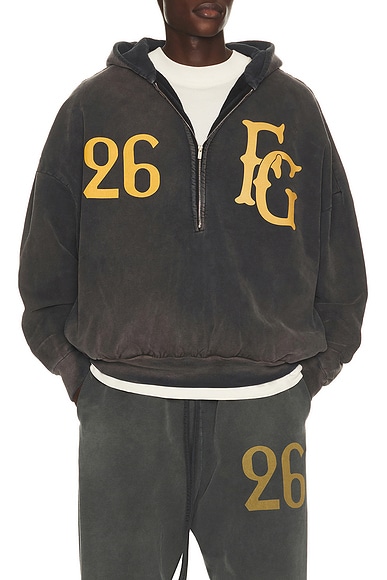 "Baseball Club" Half Zip Hoodie
