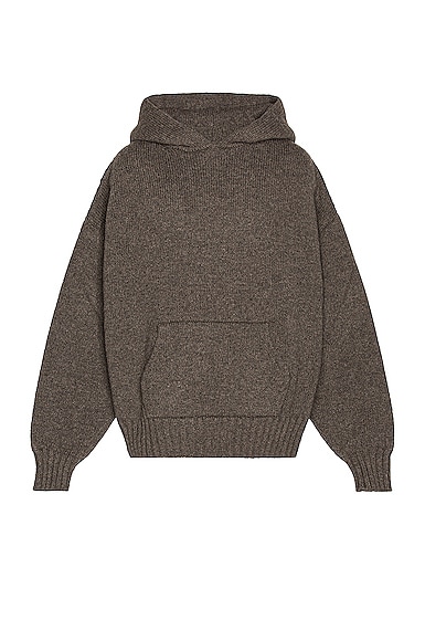 Fear of God Knit Hoodie in Charcoal