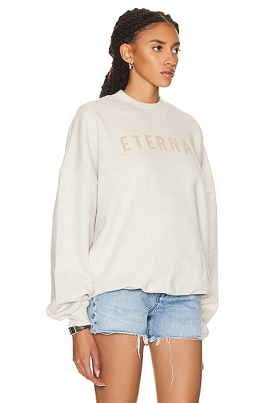 Shop Fear Of God Eternal Sweater In Warm Heather Oatmeal