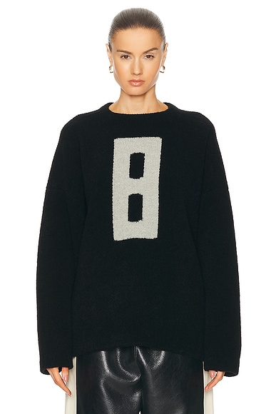 Fear of God Boucle Straight Neck Relaxed Sweater in Black