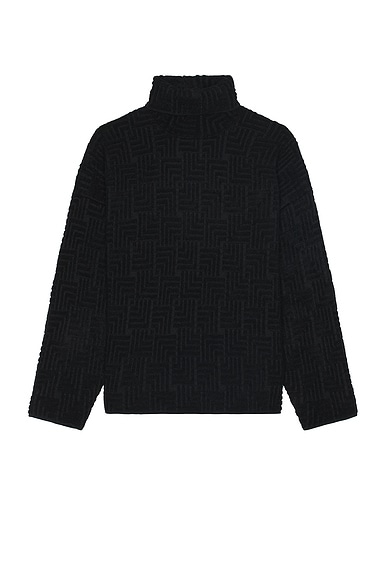 Fear of God Straight Neck Relaxed Sweater in Black