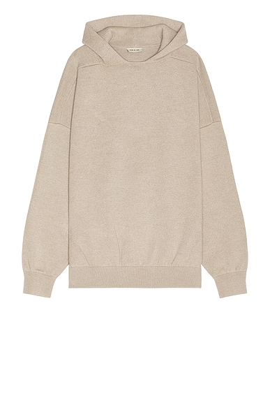 Fear of God Merino Wool Boucle Knit Hoodie in Beige