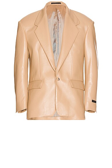 Fear of God Leather Blazer in Tan | FWRD