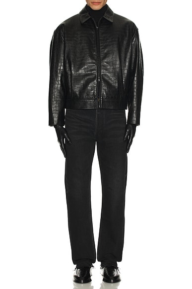 Leather Cropped Jacket