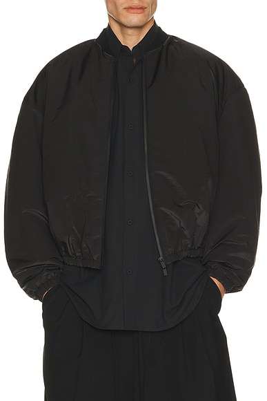Fear of God Padded Bomber Jacket in Off Black