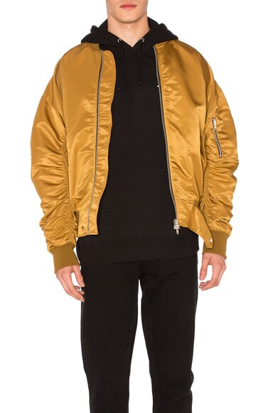 Fear of God Nylon Bomber Jacket in Gold FWRD