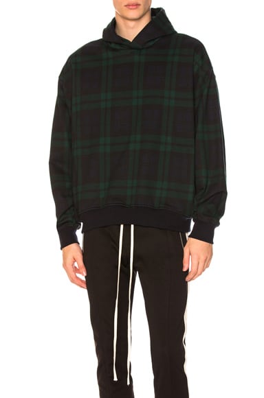 Fear of god plaid hoodie top