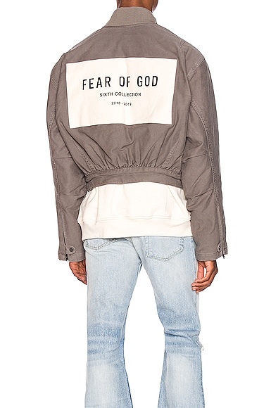 Fear of God 6th Collection Bomber Jacket in God Grey   FWRD