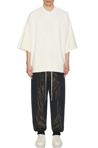 Wrinkled Polyester Pintuck Sweatpant