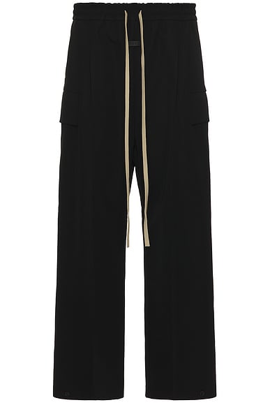 Fear of God Wool Cotton Cargo Pant in Black