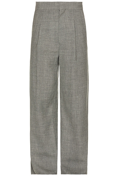 Single Pleat Wide Leg Trousers