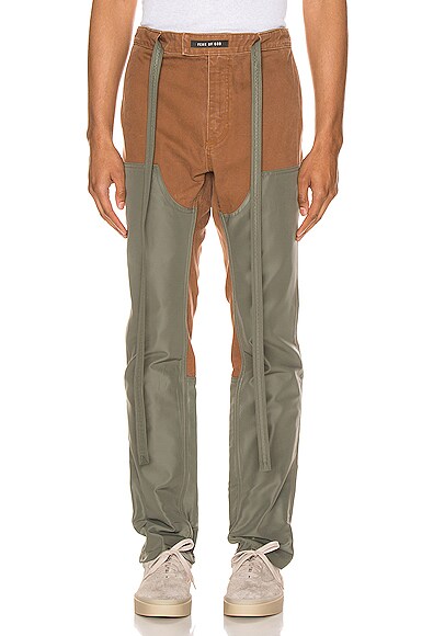 Fear of God Nylon Canvas Double Front Work Pant in Brick Fear of God Nylon Canvas Double Front Work Pant in Brick