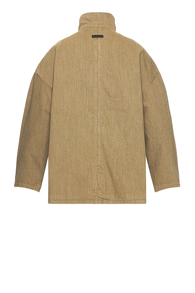 Fear Of God Full Zip Denim Shirt In Deer
