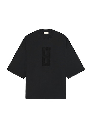 Fear of God Embroidered 8 Milano Tee in Black