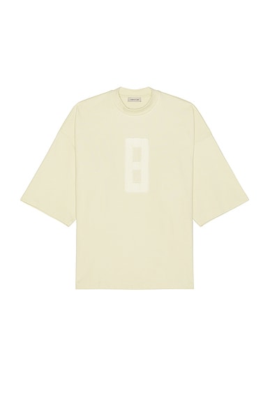 Fear of God Embroidered 8 Milano Tee in Lemon Cream