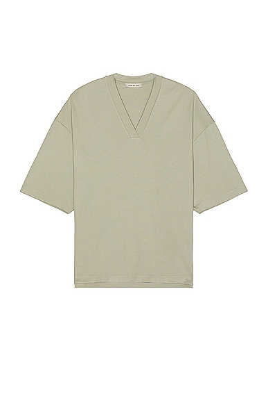 Viscose Milano V-neck Tee in Taupe