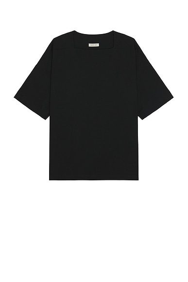 Fear Of God Straight Neck Ss Top In Black