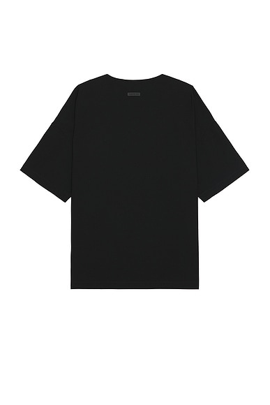 Shop Fear Of God Straight Neck Ss Top In Black